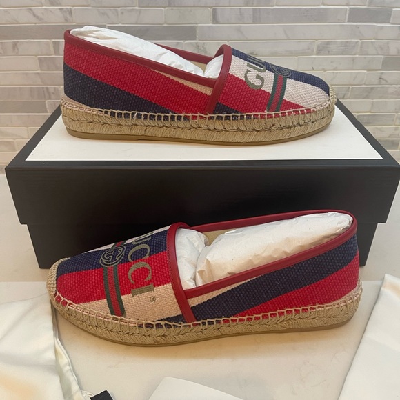 Gucci Sylvie Logo Canvas Espadrilles - Picture 5 of 9